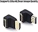 VCE HDMI 90 and 270 Degree Adapter 2-Pack, Right Angle HDMI Male to Female L Adapter Connector 3D&4K Supported