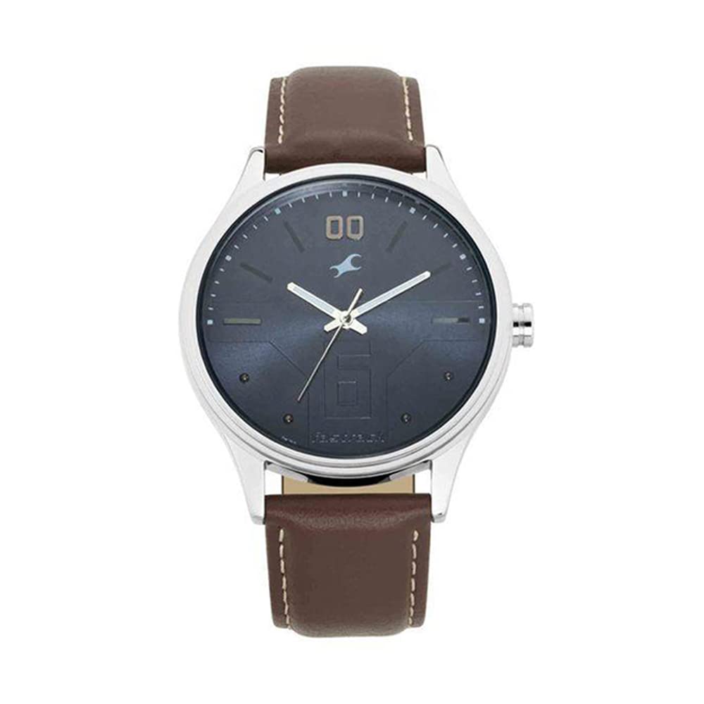 Fastrack Men Leather Bare Basics Analog Blue Dial Watch-3247Sl01/Np3247Sl01, Band Color-Brown (B08R638XTL) Amazon Price History, Amazon Price Tracker