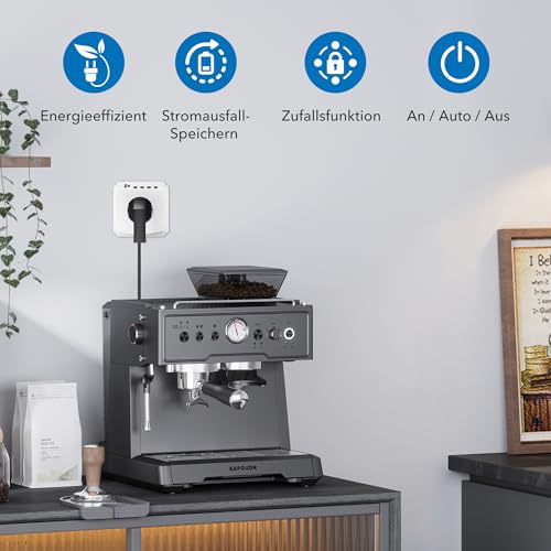 HBN Digitale Zeitschaltuhr Wochenzeitschaltuhr Steckdose, LCD-Display Programmierbare Timer Steckdose, 8 konfigurierbare Schaltprogramme, 16A / 3680W, 1 Pack