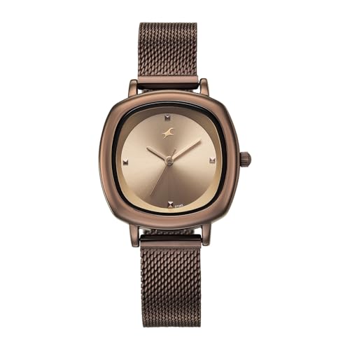 Image of Fastrack Stunners XI with Quartz Analog Brown Dial Brown Stainless Steel Strap Watch for Women - 68065QM01
