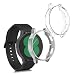 kwmobile 2x Cover with Screen Protector for Samsung Galaxy Watch 4 (40mm) Case - TPU Silicone Fitness Tracker Cover Set - Transparent/Silver