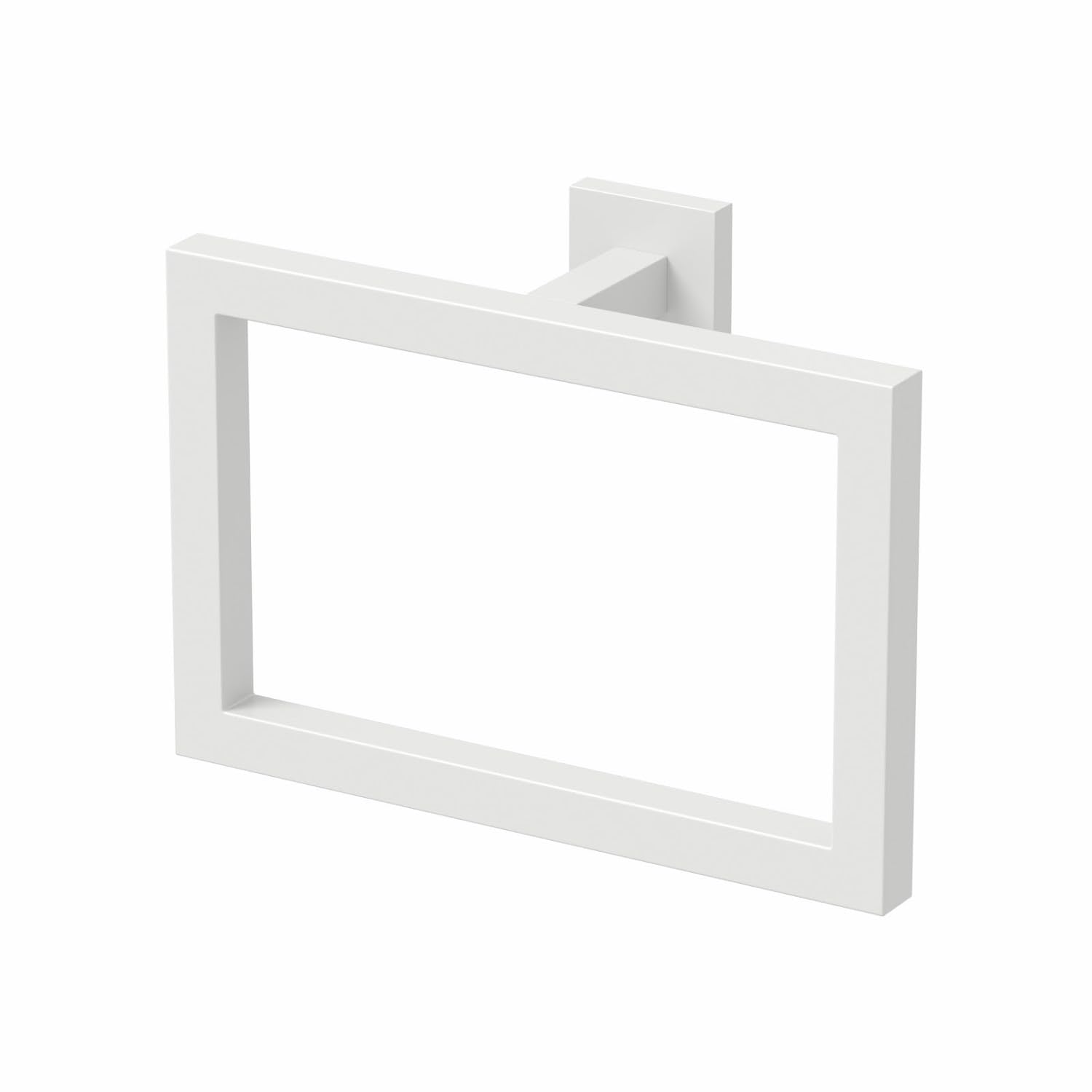 Architeckt® Towel Ring Square Wall Mounted Stylish Modern Bathroom WC, Matt White