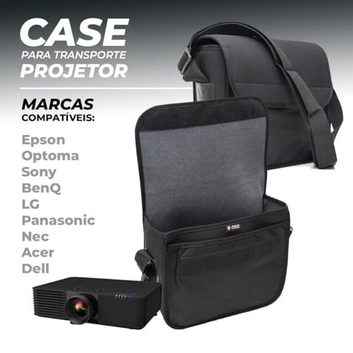 Bolsa Maleta Pasta Para Projetor Datashow 33 X27x10 Polo Culture Premium Acolchoado Compatível Com E