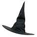 Price comparison product image Bristol Novelty BH291 Witch Hat Black Nylon Plain, Womens, One Size