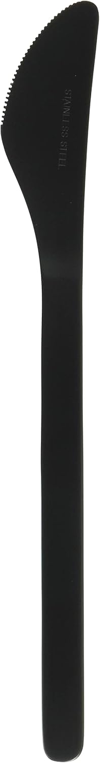 Sato Metal Kogyo SALUS Airplane Food Cutlery Knife, Black Oxidized, Made in Japan