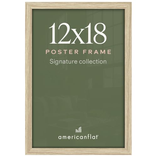 Americanflat 12x18 Picture Frame - Engineered Wood - Natural Oak
