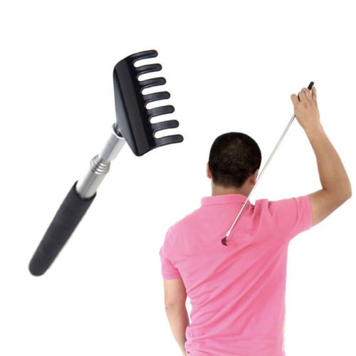 Compact Extendable Telescoping Back Scratcher Massager Metal Portable