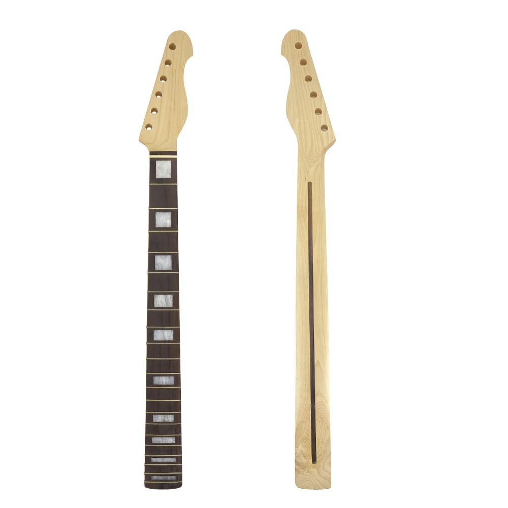 Klonowa szyjka gitarowa 21 progów 65 cm do gitary elektrycznej vintage palisander podstrunnica biała kwadratowa wkładka śruba na pięcie wymiana szyi (lakier)