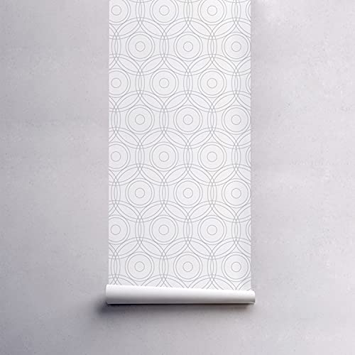Papier peint intissé pour rénover un mur abîmé avec décor géométrique - 5
