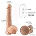 Realistic Dildo Automatic G spot Vibrator with Suction Cup for Women Hands-Free Sex Fun, Treediride Heating Silicone Vibrant Penis Sex Toy Rechargeable Anal Vibrator for Orgasm (7 Inch)