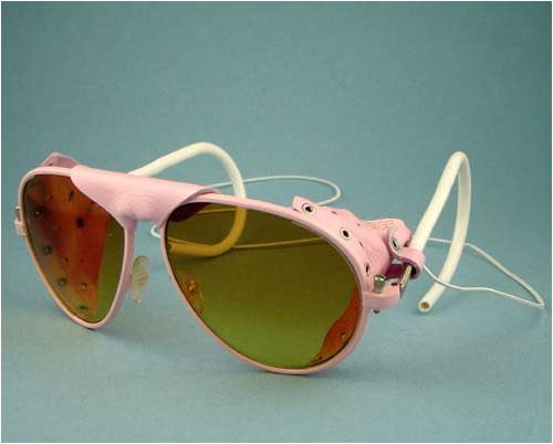 Jones Pink Aviator Sunglasses / Ski & Expedition Goggles with Case. Model: WAA-PK