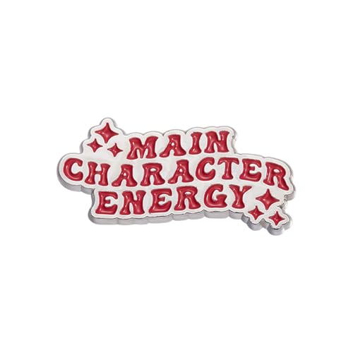Image of Main Character Energy Theme Pin Cute Pins for Bags Funny Enamel Pins Stylish Pins for Clothing, Bags and Lanyards