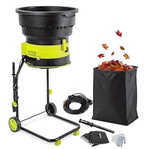 Elektrischer Laubmulcher Aktenvernichter 2500W mit Rädern, Klingenloser Gartenhäcksler 8000rpm Häcksler, Gartenreinigungswerkzeug, Kompostiermaschine, Inklusive Aufbewahrungstasche für einfache