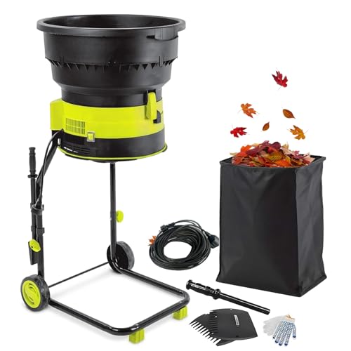 Broyeur de feuilles électrique 2500 W, outil de nettoyage de jardin sans lame avec broyeur 8000 tr/min, sac de rangement pour un entretien facile, fil de 50 m