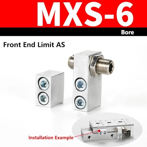 Evite desalineaciones usando el cilindro deslizante MXS6-AS con limitador 3