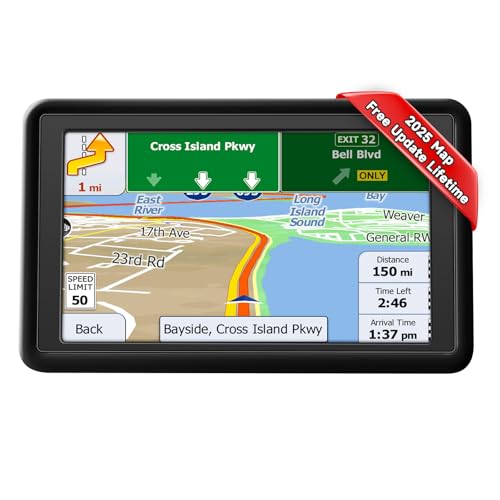 Car Sat Nav, 5 inch GPS Navigator for Car, Truck, HGV with 2025...