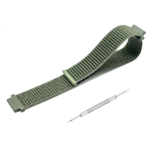 Image of Lineon 18mm Woven Nylon Velcro Breathable Watch strap Cut Pattern Specially Compatible With CASIO Royale ae1200, DW-291H, F-91W, F91W, AE-1400wh, A168WA, SGW-300, W-218H, AE-1000w, A158wa kailash with Tool