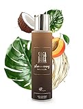 💦 HIDRATANTE Y NUTRITIVO - hecho con ingredientes orgánicos y aceites naturales prensados en frío (Aceite de Almendras Dulces, Aceite de Coco, Aceite de Semillas de Jojoba, Aceite de Semillas de Girasol, Aceite de Semillas de Albaricoque) que hidratarán tu piel, manteniéndola sana y sedosa. Importante: Los aceites naturales se solidifican a temperaturas más bajas, así que dale a tu loción bronceadora un rápido baño de vapor si no sale del frasco con facilidad.