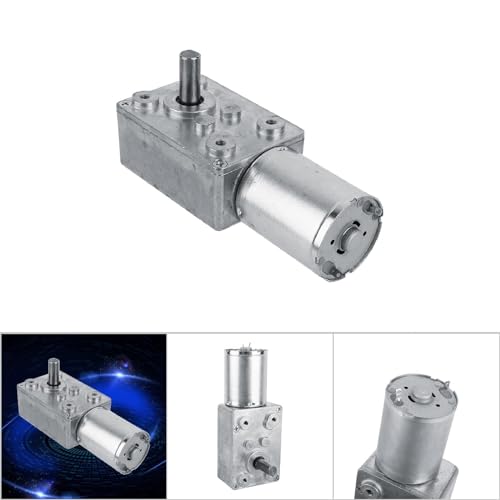 Elektrischer Schneckengetriebemotor, DC 12V, 62 U/min, Reversibler Motor mit Drehmoment, für Fenster Türöffner Miniaturwinde