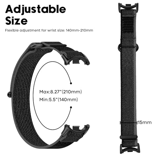 RenSheng 2 PCS Nylon Strap For Xiaomi Mi Band 8 Straps,Soft and comfortable Woven Strap Compatible with Xiaomi Mi Band 8 Band Replacement Strap - Image 4