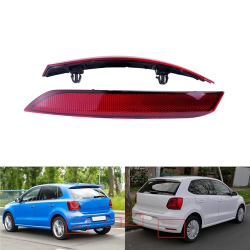 Réflecteurs arrière pour VW Polo Hatchback 2014-2017 catadioptre rouge