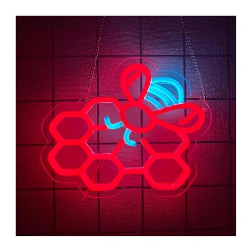 Lampe au néon alvéole et enseigne lumineuse LED murale pour fête