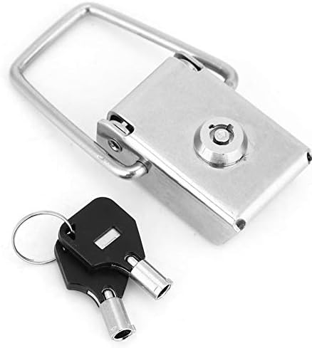 Chinese Antique Box Buckle,Antique Lock Buckle.Stainless Steel Box Hasp Safety Lock Box Case Toggle Latch Catch Buckle Clasp with 2 Keys Furniture Hardware Accessories (Color : 70mm)
