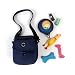 COOWONE wasserdichte Hundeleckerli-Tasche, Hundespaziergang Tasche, Leckerli-Tasche für Hunde, Hundetasche mit Poop Bag Dispenser, Crossbody Bag für Hundetraining