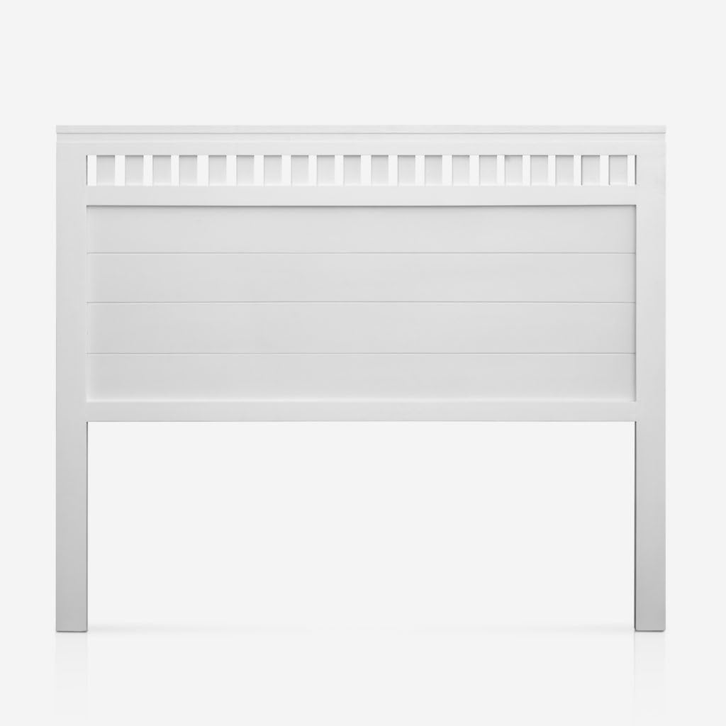 Cabecero Bora para Cama de 90 Fabricado en Madera Maciza de Pino insigni Acabado Blanco Satinado