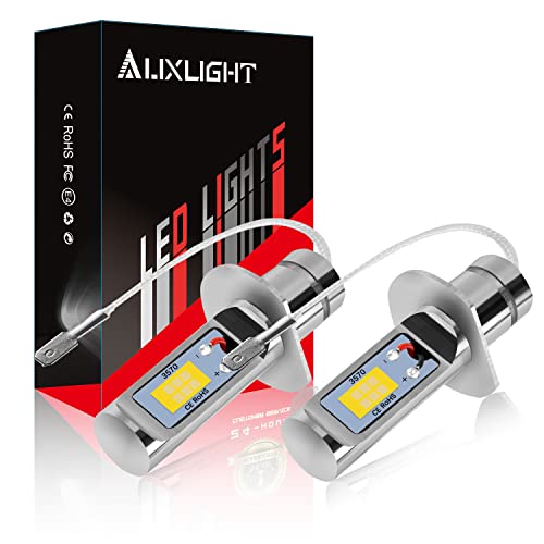Auxlight H1 Led Fog Light Drl Bulbs, 3000 Lumens Extremely Bright Bulbs Replacement For Cars, Trucks, Golden Yellow #TOP13