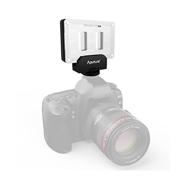 Aputure Amaran AL-M9 LED-Leuchte mit eingebautem Akku, Mini-TLCI/CRI 95+ On-Camera-Videoleuchten, 9 SMD-Beleuchtung für…