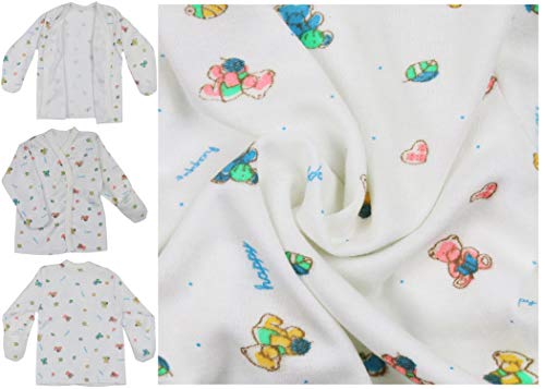 Image of ToBeInStyle Babies' 4 Pack Relaxed Fit Short or Long Sleeve Button Up Kimono Tee Swaddle Shirt