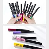 Matte Liquid Eyeliner Set,12 Colours Coloured Eyeliners, Highly Pigmented Smudge-proof Colourful Eye Liners Long Lasting Waterproof Liquid Eyeliner Pen Face Lips Art Makeup # A - Image 7