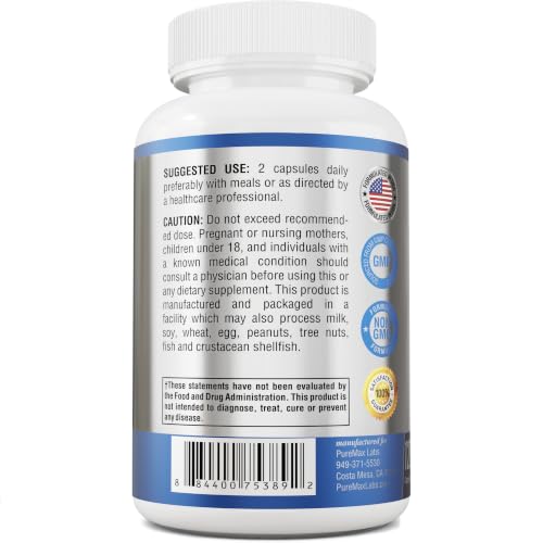 Image of Thyroid Support with Iodine - Metabolism Booster, Non-GMO (120) | Thyroid Health