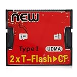 BOWONG DUAL PORT READER ADAPTER For MICRO SD/SDXC TF TO COMPACT FLASH CF TYPE 1 MEMORY CARD