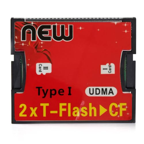 Desconocido RGBS doble puerto Micro SD/SDHC/SDXC TF a Compact Flash UDMA CF tipo 1 lector de tarjetas de memoria adaptador para Canon Nikon cámara