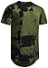 Keasmto Mens T Shirts Hip Hop Casual Stylish Cool Shirt Graphic Fashion Short Sleeve Novelty Tees T-Shirts Hipster Tops T-Green M