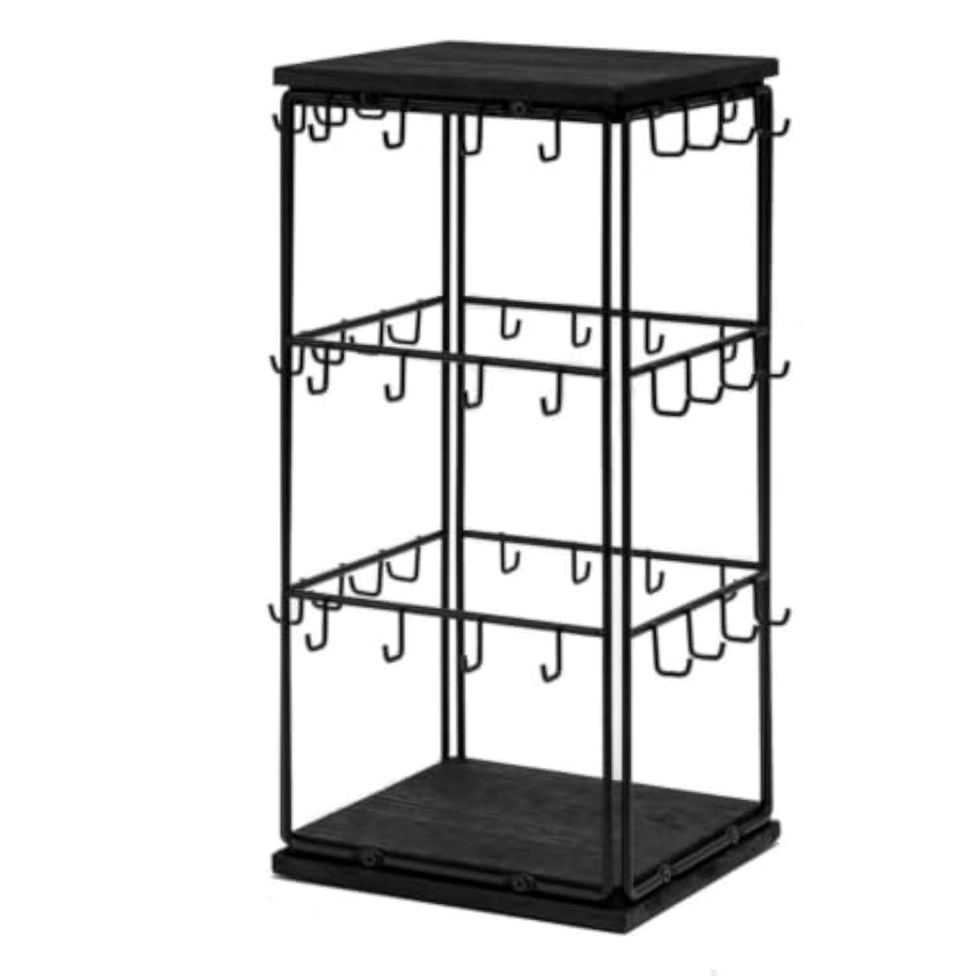 Earring Holder with Wood Base