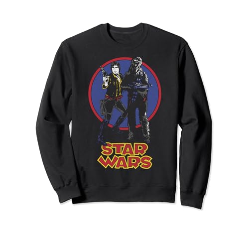 Sweatshirt Star Wars vintage Han and Chewie cadeau idéal pour anniversaire de geek