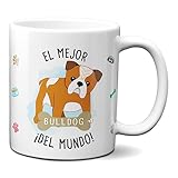 buldog Planetacase Taza el Mejor Bulldog del Mundo Regalo Original Taza Perro Ceramica 330 mL