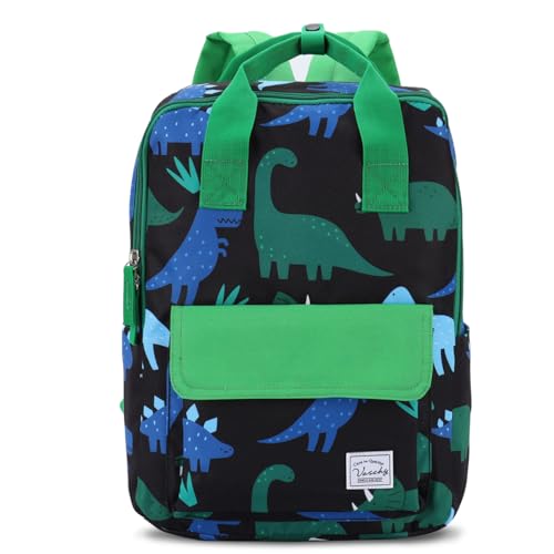 Mochilas de Dinossauro para Crianças, VASCHY Mochila Escolar Leve para Criança Pré-escolar para Menino e Menina, Verde