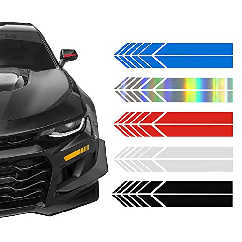 Holographic Laser Car Stripe Graphics Decal Car Rear View Mirror Stickers Diy Car Body Sticker Side Stripe Decal 7.87'' X 0.78'', Colorful #TOP5