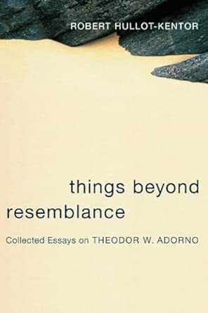 Things Beyond Resemblance – Collected Essays on Theodor W Adorno book cover