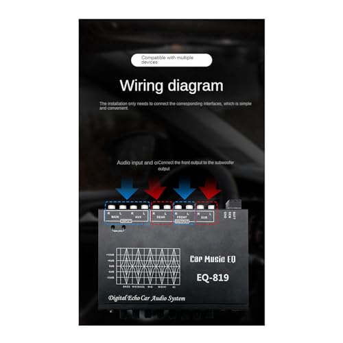 Égaliseur paramétrique de voiture EQ-819 filtre audio multifonction