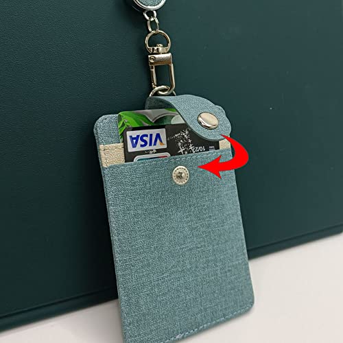Larpur Id Badge Holder With Retractable Reel And Detachable Lanyard, Vertial Card Holders, Clear Id Window 2 Card Slots For Women Men #TOP3