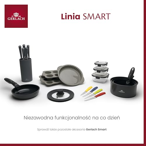 Gerlach Smart Uniwersalna Pokrywka do Garnka i Patelni 16 cm 18 cm 20 cm Szklana