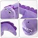 Imagen de Funda de Botella de Peluche Dibujo de Cocodrilo Púrpura