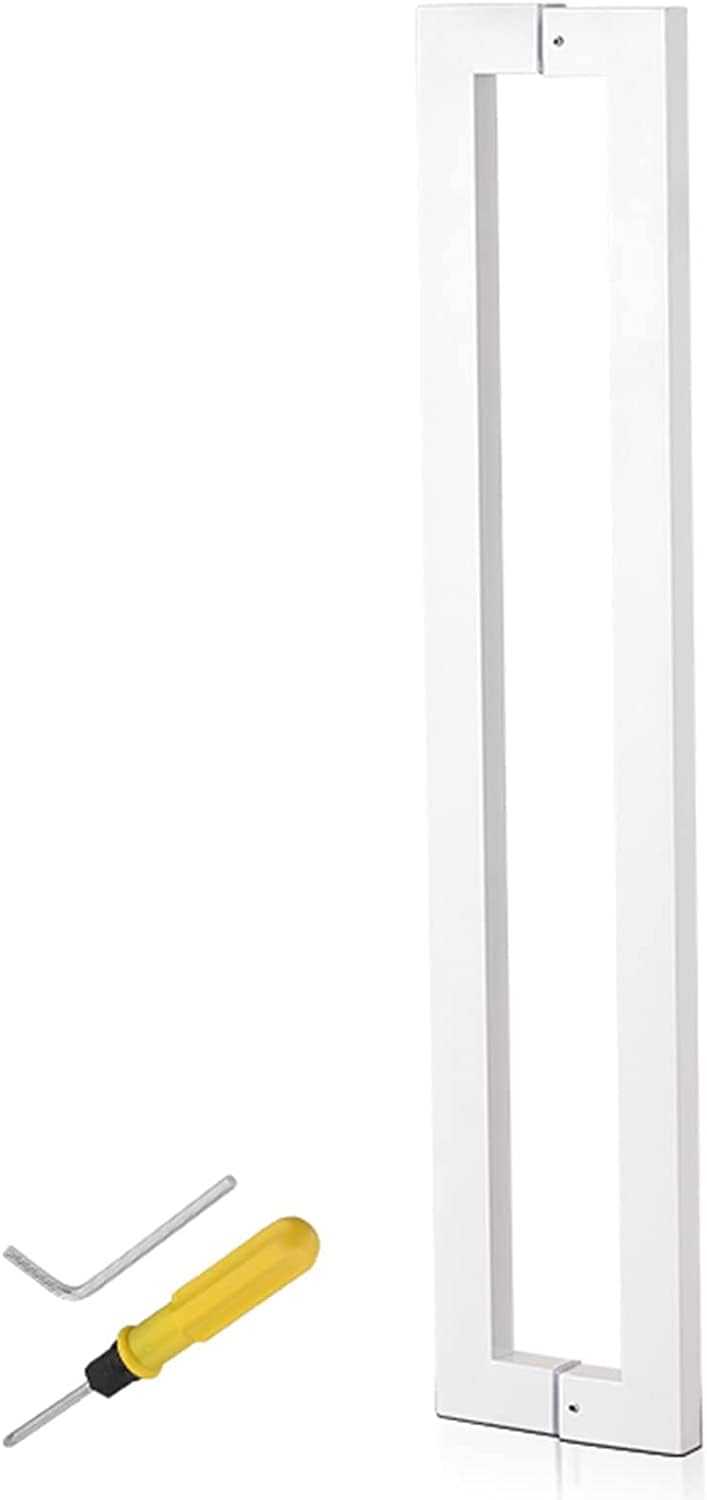 WXPGFEQ Modern Stainless Steel Door Handle Set - Heavy Duty Entry & Bathroom Pull Push Handles, Sliding Barn Door Hardware, Two-Sided Glass Shed Pull Handle with Fittings