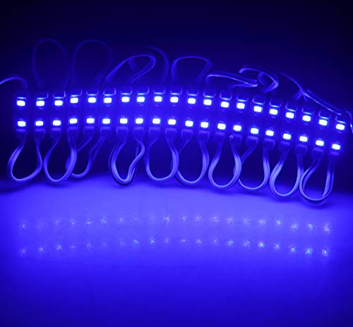 Image of Super Bright 200pcs 2835 2 LED Module Sign Lights Blue Waterproof Decorative Light for Letter Sign Advertising Signs with Tape Backside (Blue)