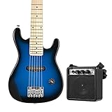 Melodic 30 Inch Guitar for Children Electric Guitar Cutaway w/ 5W Amp Picks Gig Bag Blue,Beginner